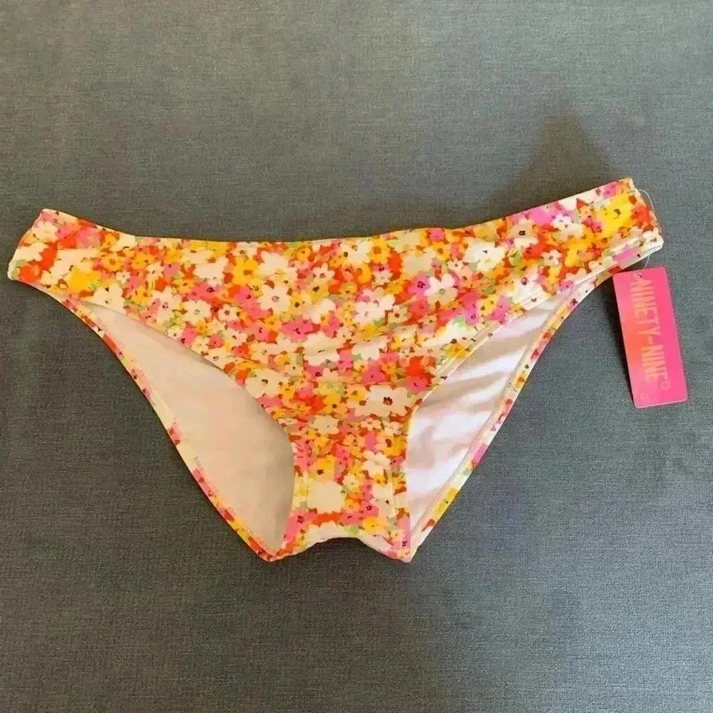 Woman’s Ninety-Nine Floral Cheeky Hipster Swimsuit Bikini Bottom Size XL